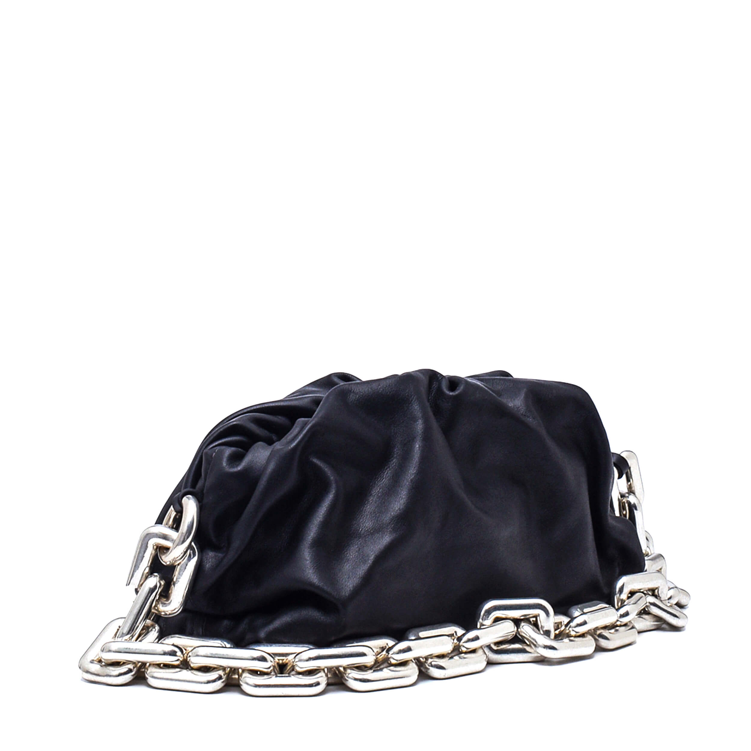 Bottega Veneta - Black Leather Chain Pouch Bag